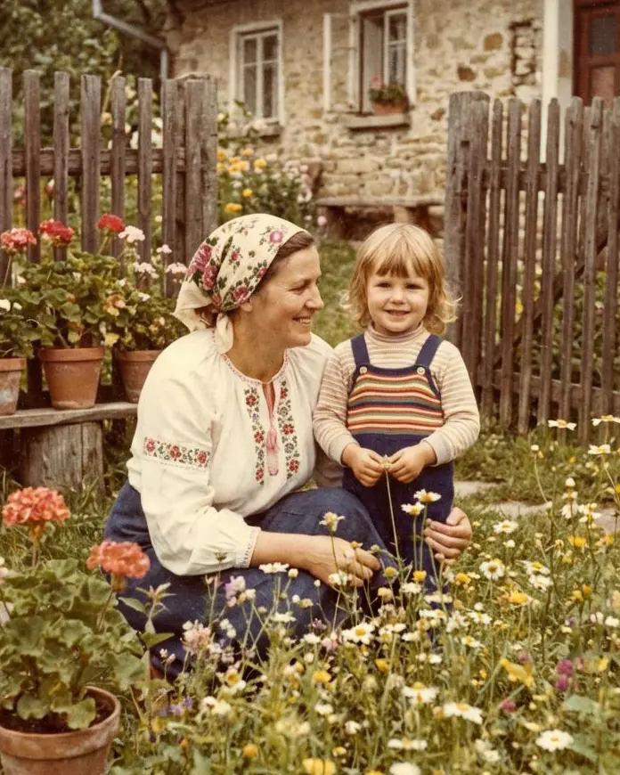 Mamă și fiică - fotografie originală